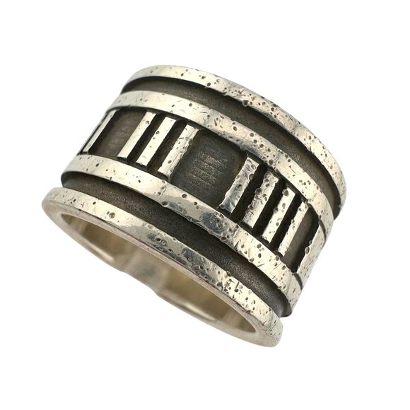 Tiffany & Co Large Atlas Ring - Sterling Silver Size 5 - Picture 2 of 10